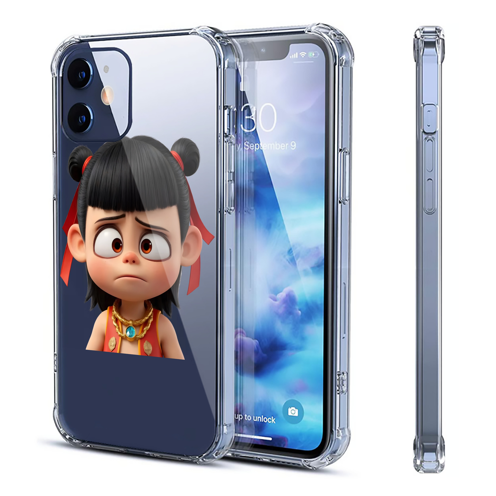 （画像用） Ne Zha 2 ナタ 魔童の大暴れ 【iPhone 12シリーズ対応】透明スマホケース（クリアソフトケース）